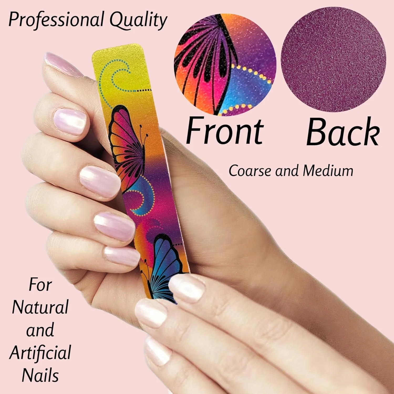 مجموعه 36 عددی سوهان ناخن دو طرفه، سمباده با زبری سنگین، متوسط و نرم، دارای بالشتک، با طراحی ارگونومیک برای سوهان کشی، صاف و پرداخت کردن ناخن، 7 اینچی، مناسب مسافرت، منزل، سالن و دارای تاییدیه TSA - طرح پروانه