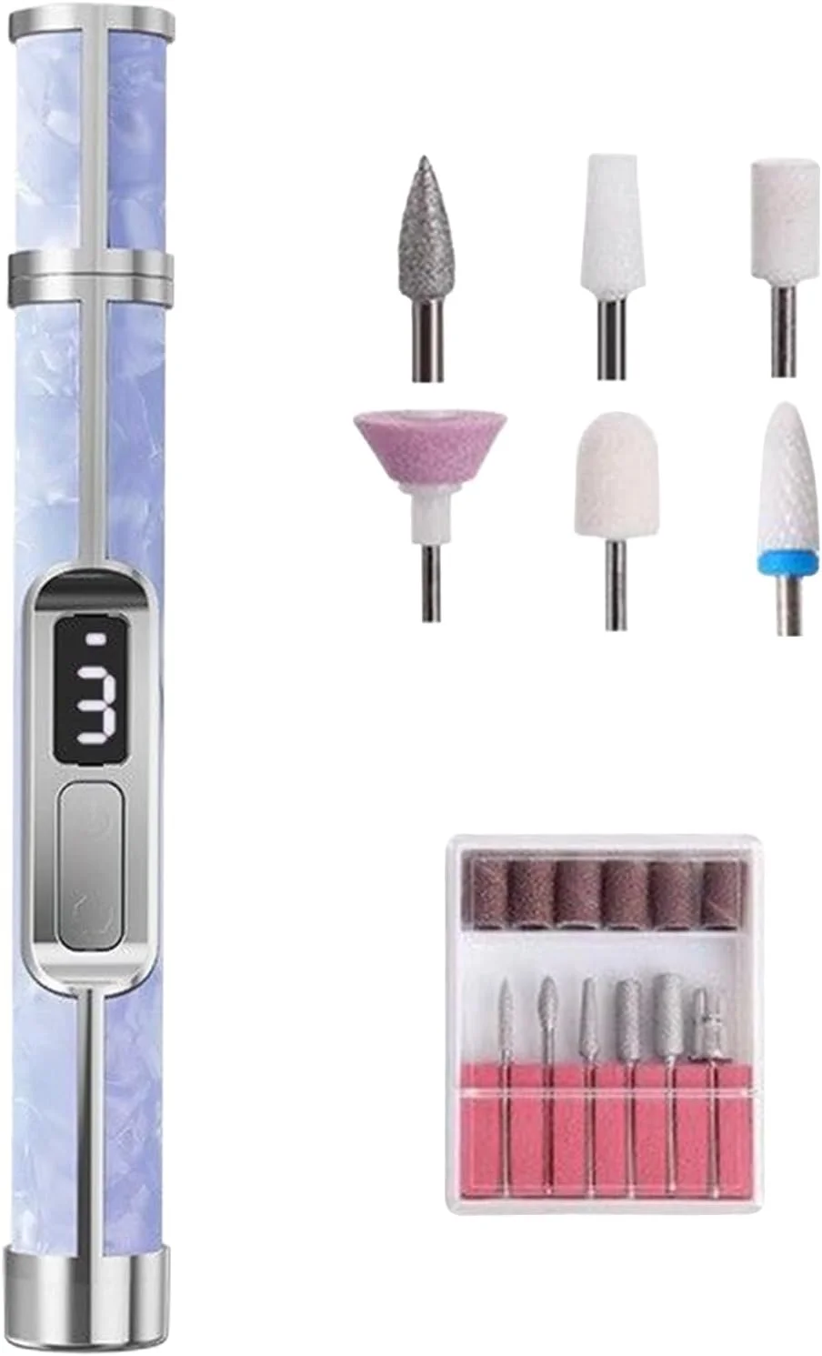 سوهان ناخن برقی | سوهان پولیش ناخن انگشت با 3 سرعت - سنگ پای شارژی برای استفاده در منزل، سالن، مسافرت، بانوان، دختران، آقایان و افراد مبتدی در فضای باز