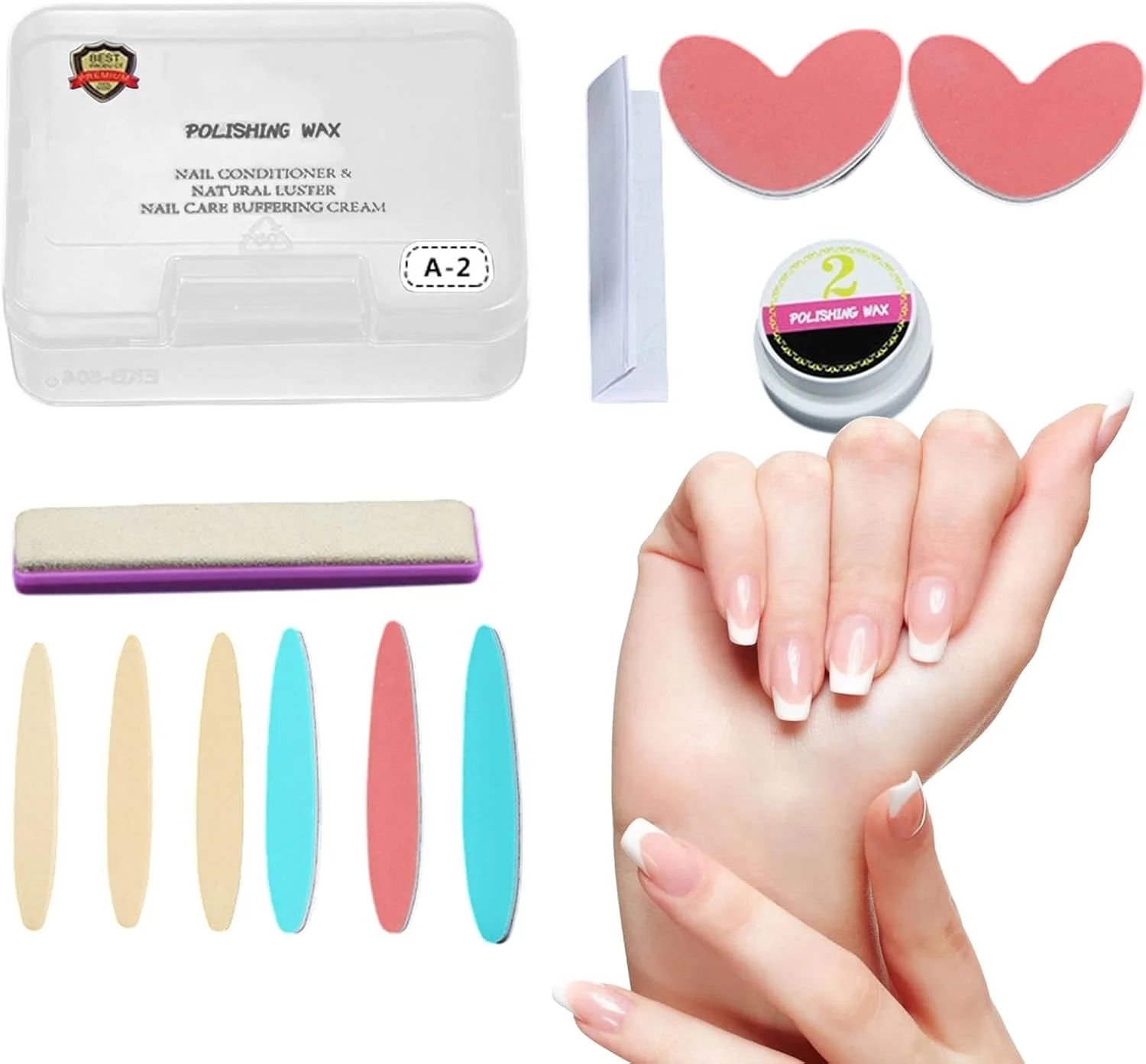 بافر و براق کننده ناخن | ست ابزار مانیکور | ست پدیکور ابزار تعمیر مانیکور برای استفاده روزانه، حرفه ای، مبتدی، مسافرت، سالن، منزل، بانوان و دختران
