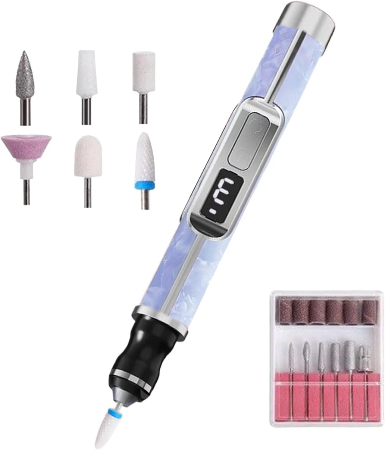 سوهان ناخن برقی | سوهان ناخن ضخیم با 3 سرعت | سنگ پای شارژی برای استفاده در منزل، سالن، مسافرت، بانوان، دختران، آقایان و افراد مبتدی در فضای باز