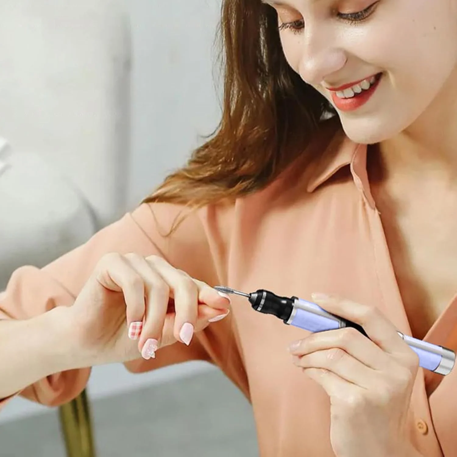 سوهان ناخن برقی | سوهان ناخن ضخیم با 3 سرعت | سنگ پای شارژی برای استفاده در منزل، سالن، مسافرت، بانوان، دختران، آقایان و افراد مبتدی در فضای باز