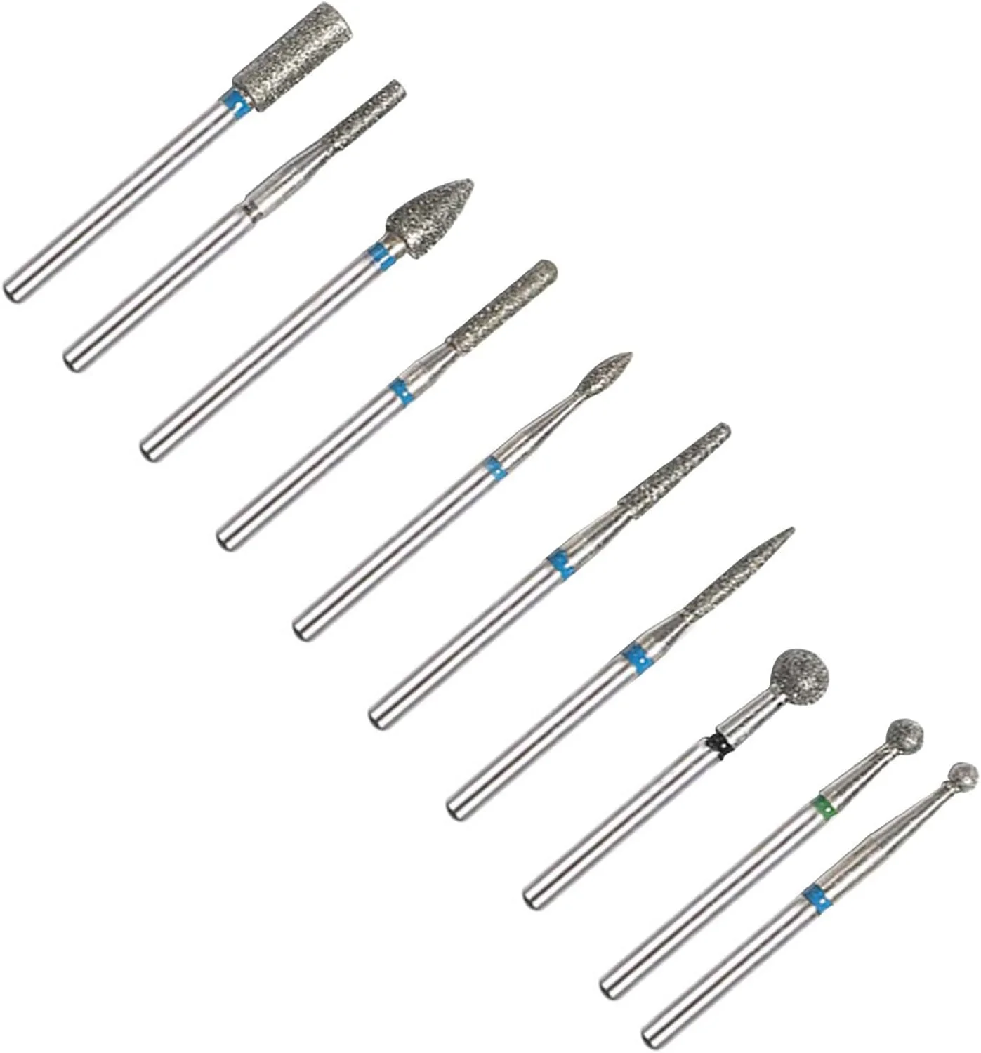 مجموعه سر سوهان ناخن، سایز 3/32 اینچ، سر سوهان الماسه، کیت برقی از بین برنده کوتیکول برای سوهان ناخن، لوازم حرفه ای مانیکور سالن، 10 عدد مجموعه سر سوهان ناخن، سایز 3/32 اینچ، سر سوهان الماسه، کیت برقی از بین برنده کوتیکول برای سوهان ناخن، لوازم حرفه ای مانیکور سالن، 10 عدد