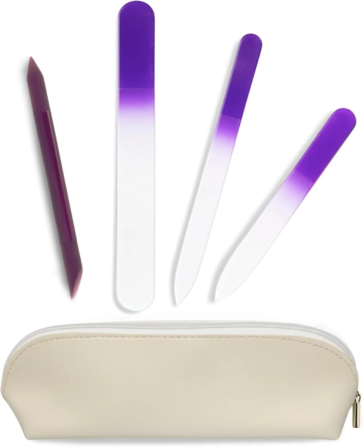 ست سوهان ناخن شیشه ای آلبان چک (بنفش و آلویی، 5 عدد، درجه زبری 180/240)