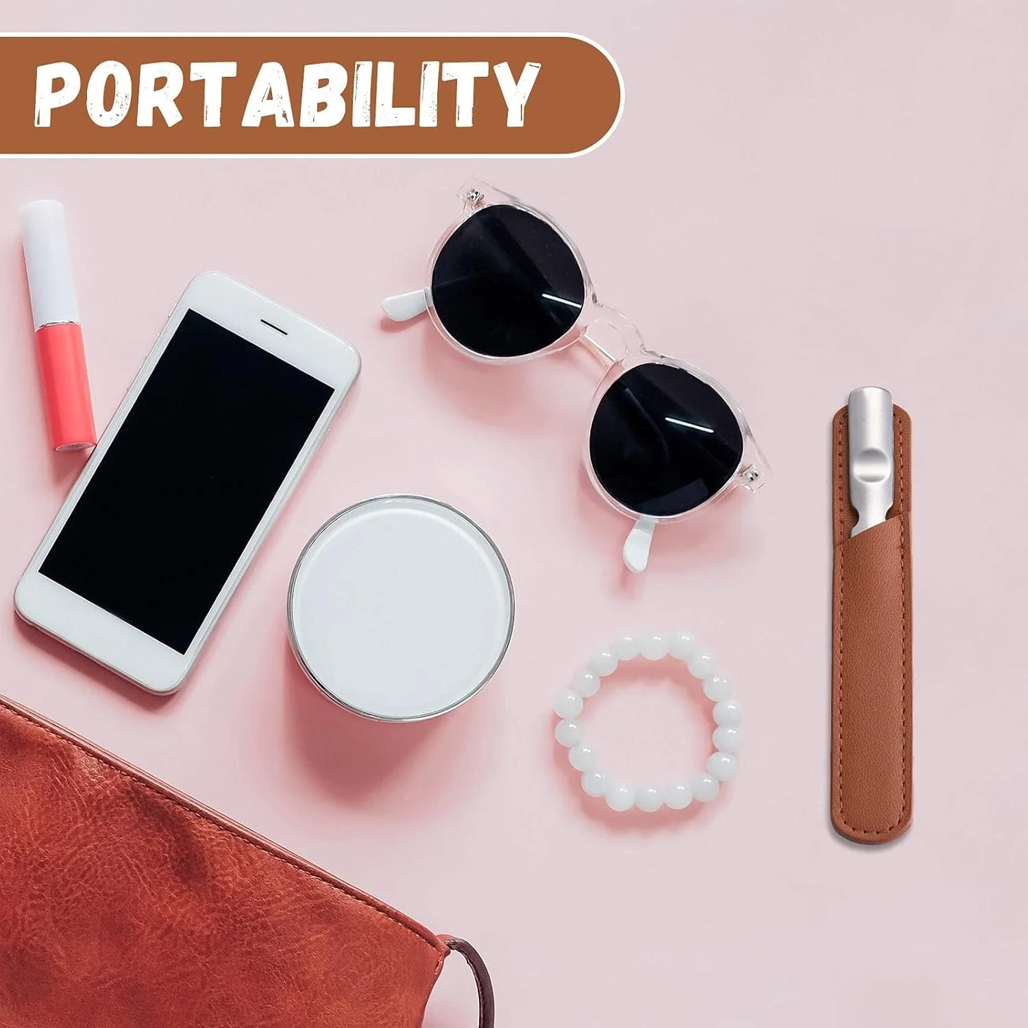 سوهان ناخن استیل ضد زنگ، ست مانیکور و پدیکور فلزی دو طرفه با دسته ضد لغزش، کیف چرمی برای ناخن های دست، ناخن های پا، ناخن های مصنوعی، منزل، مسافرت، سالن، قهوه ای، 3 عدد