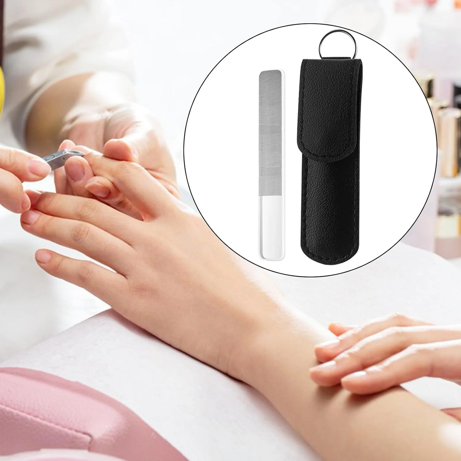 سوهان ناخن شیشه ای | سوهان ناخن دو طرفه، ابزار بافر ناخن ملایم برای مانیکور، پدیکور، خانه، سالن، کمپینگ، اسپا، مسافرت، زنان، مردان