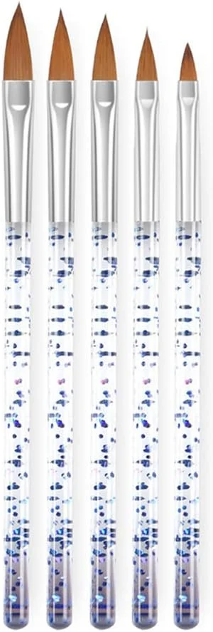 مجموعه 5 عددی قلم طراحی ناخن، برس، ابزار طراحی اکریلیک برای گل های سه بعدی، مناسب مبتدیان، استفاده آسان