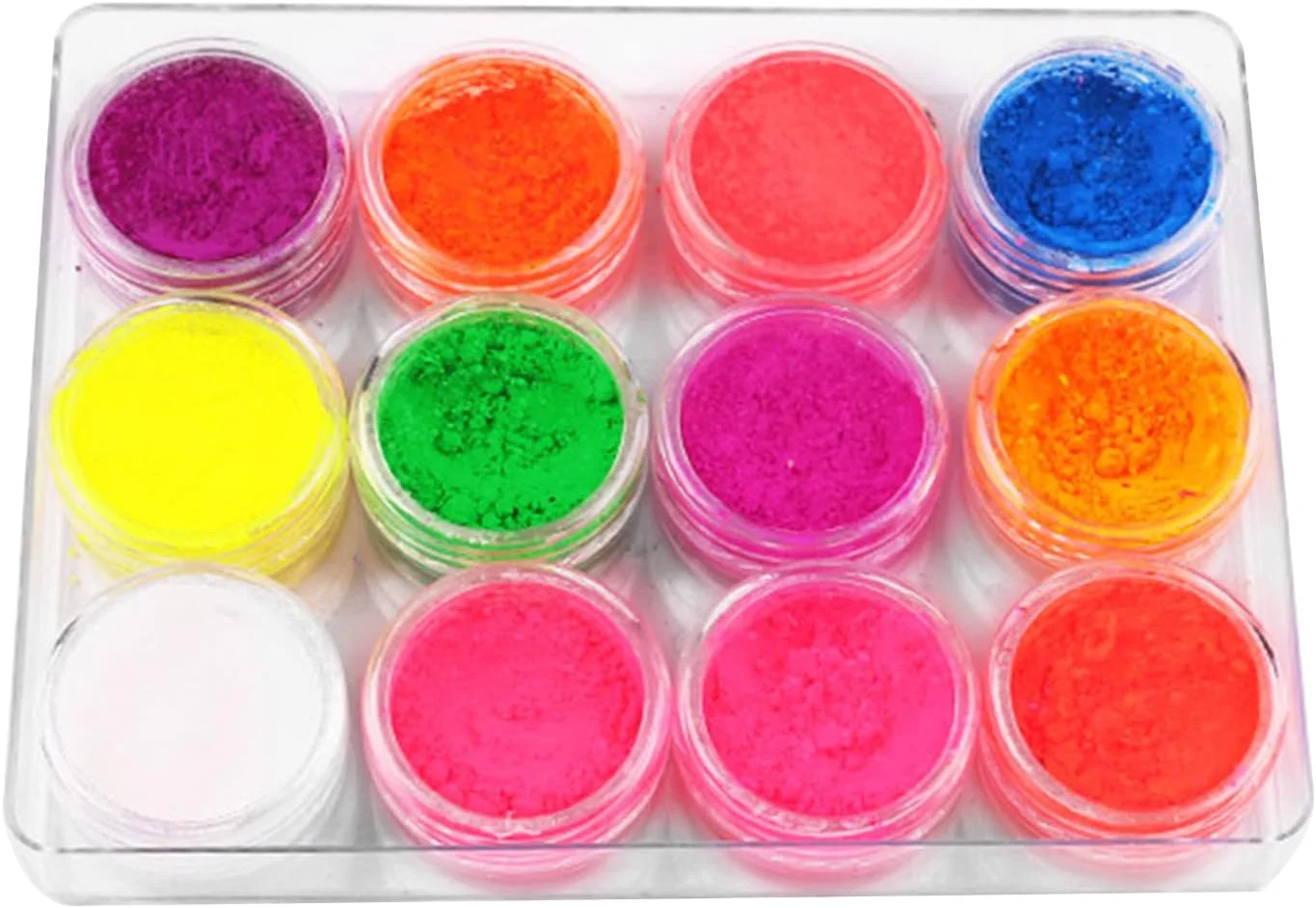 مجموعه پودر فلورسنت درخشان تیره برای ناخن و سایه چشم