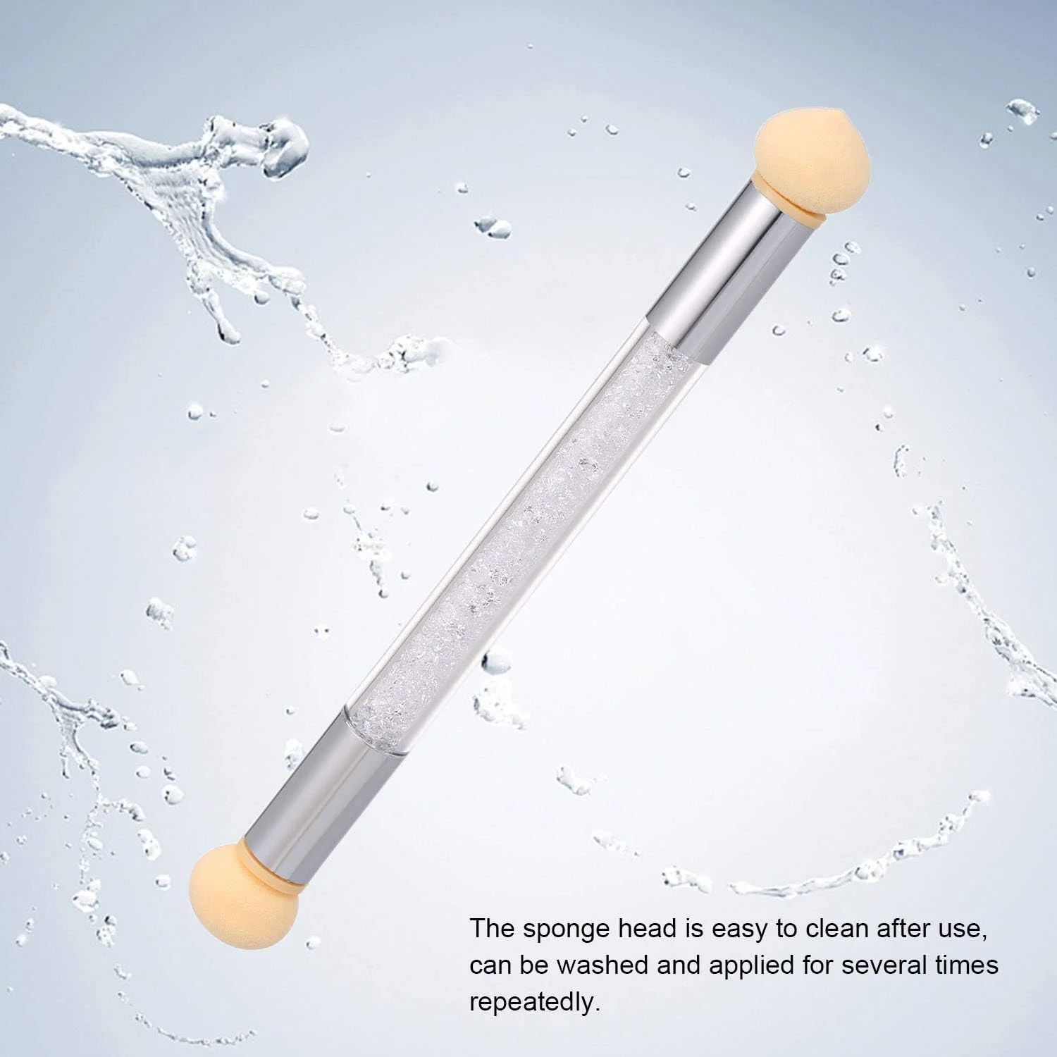 ست قلم موی اسفنجی گرادینت ناخن 3 عددی، ابزار حرفه ای اسفنجی دو سر برای طراحی آمبره، کاربری آسان، جنس عالی، دسته اکریلیک محکم، موی نایلونی، مناسب طراحی و نقاشی روی ناخن با ژل UV