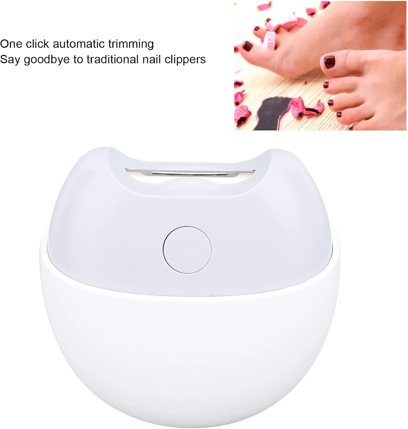 ناخن گیر برقی با طراحی ایمنی محافظت کننده، تریمر 2 سرعته برای بزرگسالان، ابزار مانیکور خانگی (سفید) ناخن گیر برقی با طراحی ایمنی محافظت کننده، تریمر 2 سرعته برای بزرگسالان، ابزار مانیکور خانگی (سفید)