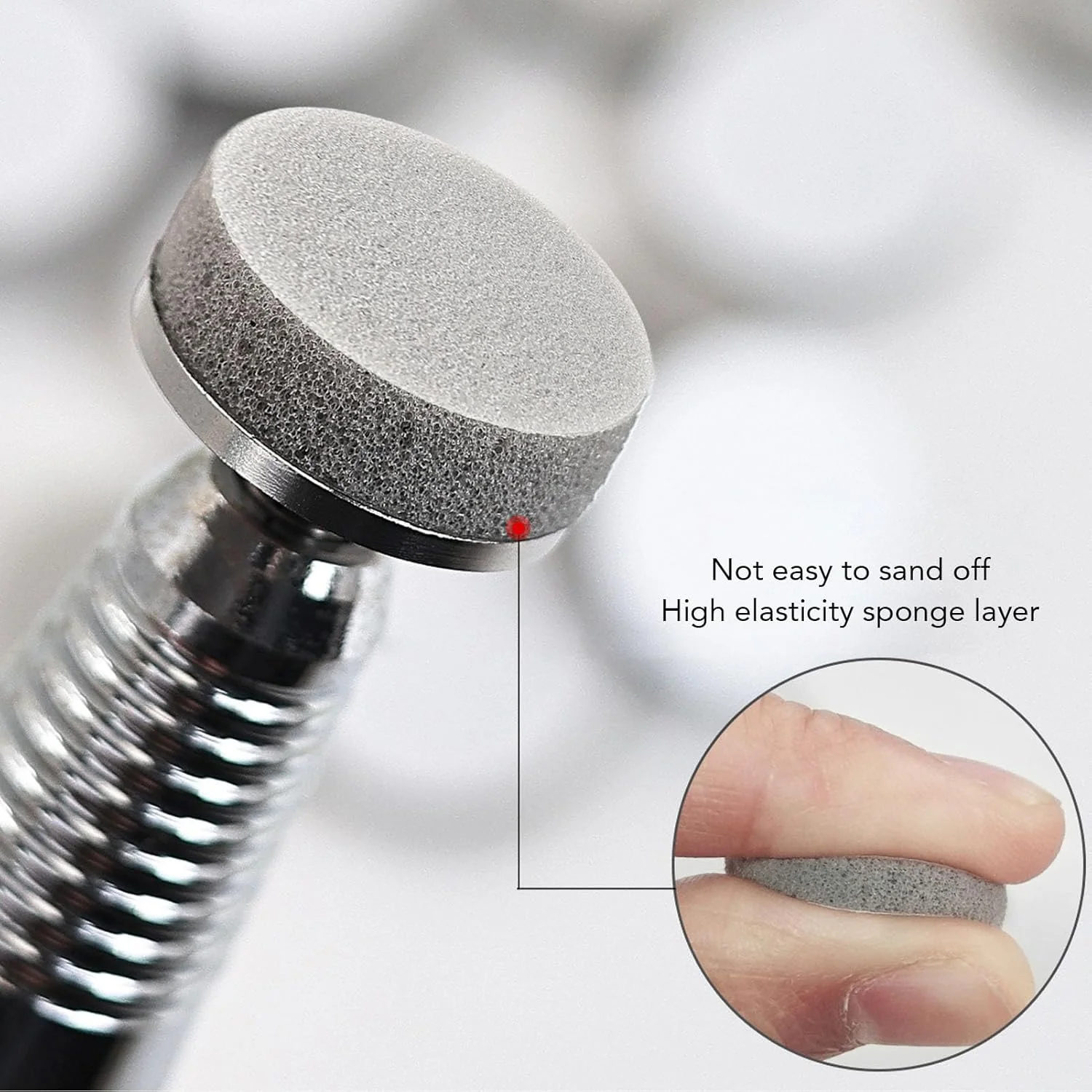 ست دیسک پولیش ناخن با پرداخت نرم برای مانیکور، کیفیت ساخت عالی برای استفاده در منزل و سالن