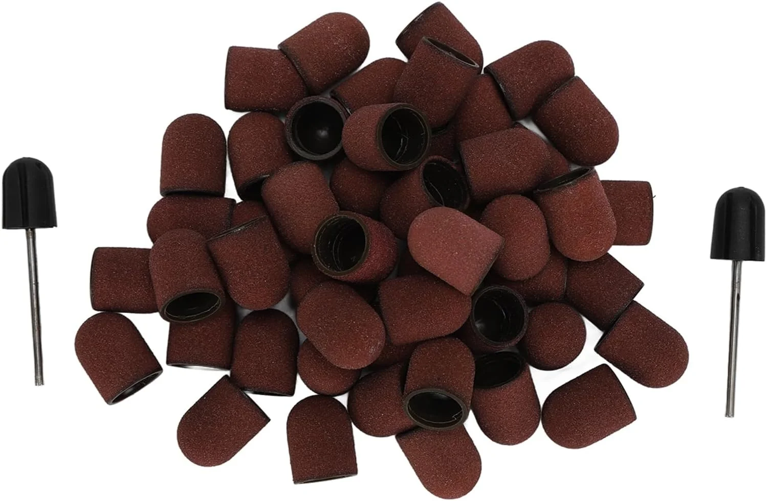 مجموعه 50 عددی نوارهای سمباده آسیزیکس، نوارهای سمباده حرفه ای برای دریل ناخن، سری دریل ناخن به همراه 2 میله، مجموعه قطعات سمباده برای مانیکور و پدیکور کوتیکول ژل آکریلیک