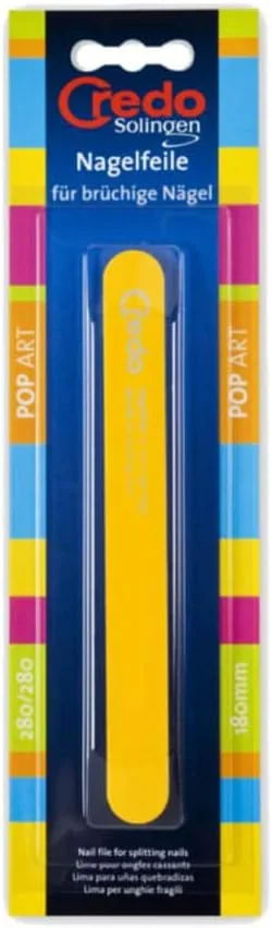 سوهان ناخن کریدو 180 میلی متر، پاپ آرت (ناخن های شکننده)، زرد
