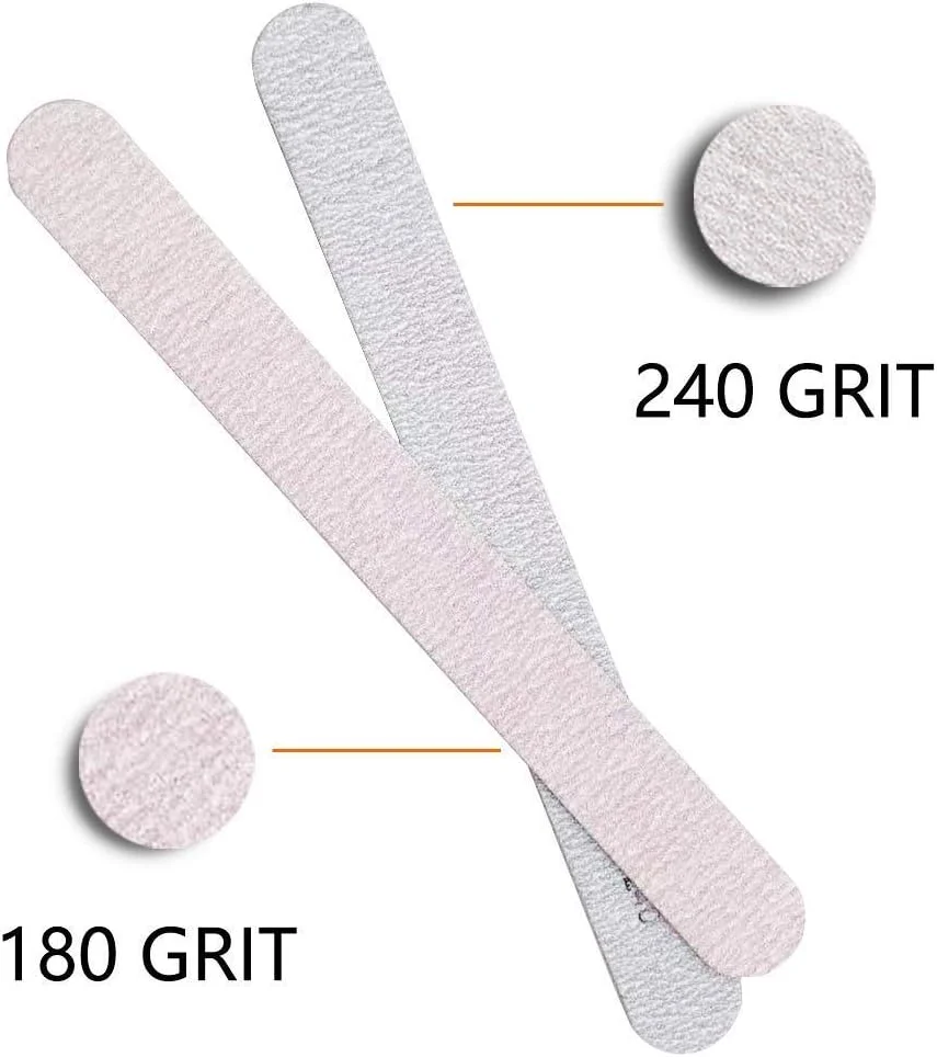 کوآنژو چنچنچن تجارت الکترونیک، بسته 25 عددی سوهان ناخن چوبی درجه زبری 180/240 برای ناخن طبیعی، بدون شکستن خم می شود