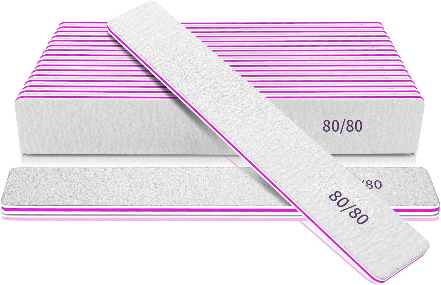 سوهان ناخن حرفه ای دو طرفه درجه زبری 80/80، ابزار مانیکور ناخن برای آراستگی و حالت دادن به ناخن، 12 عدد سوهان ناخن برای کاشت ناخن پلی ژل در سالن سوهان ناخن حرفه ای دو طرفه درجه زبری 80/80، ابزار مانیکور ناخن برای آراستگی و حالت دادن به ناخن، 12 عدد سوهان ناخن برای کاشت ناخن پلی ژل در سالن