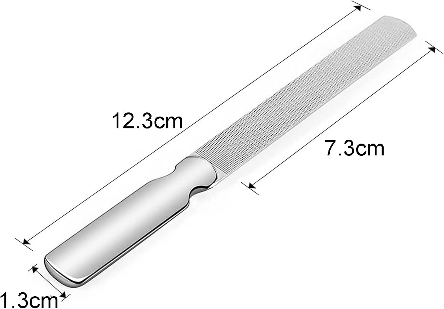 سوهان ناخن استیل ضد زنگ، سوهان ناخن دو طرفه قابل شستشو، سوهان ناخن فلزی حرفه ای با کیف چرمی، برای آقایان و بانوان