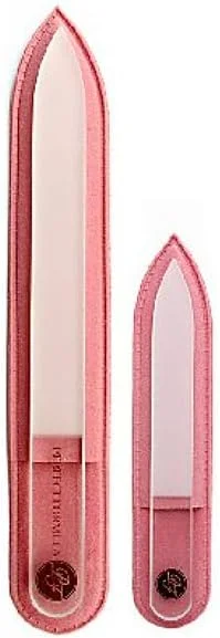 سوهان ناخن شیشه ای فرمول عالی (مجموعه 2 عددی) - سوهان ناخن کریستالی با جعبه - سوهان ناخن شیشه ای چک با کیفیت بالا برای ناخن های طبیعی