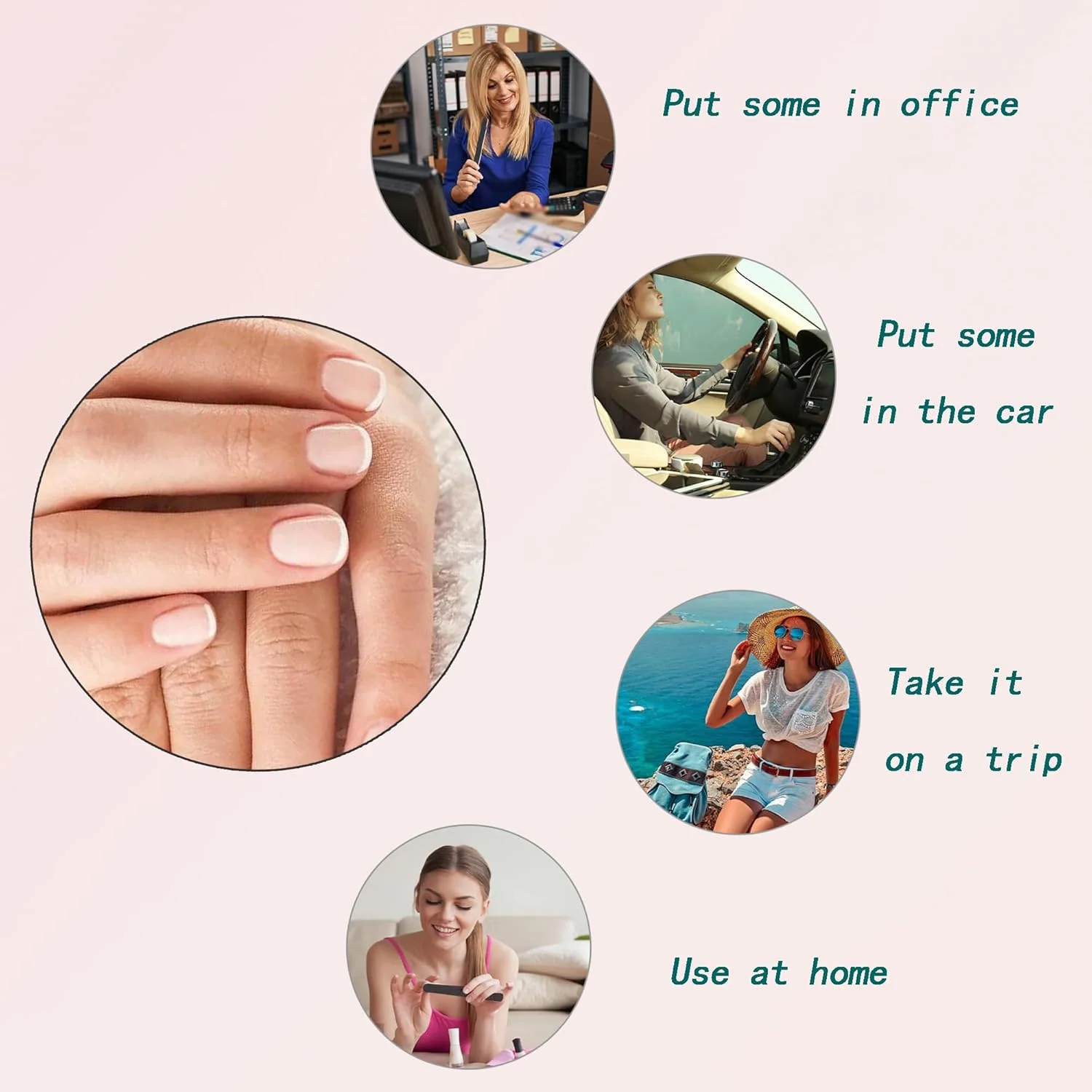 بسته 20 عددی سوهان ناخن گریت 180/180، ابزار مانیکور مشکی حرفه ای و قابل استفاده مجدد برای ناخن های اکریلیک، سوهان بافرینگ ناخن