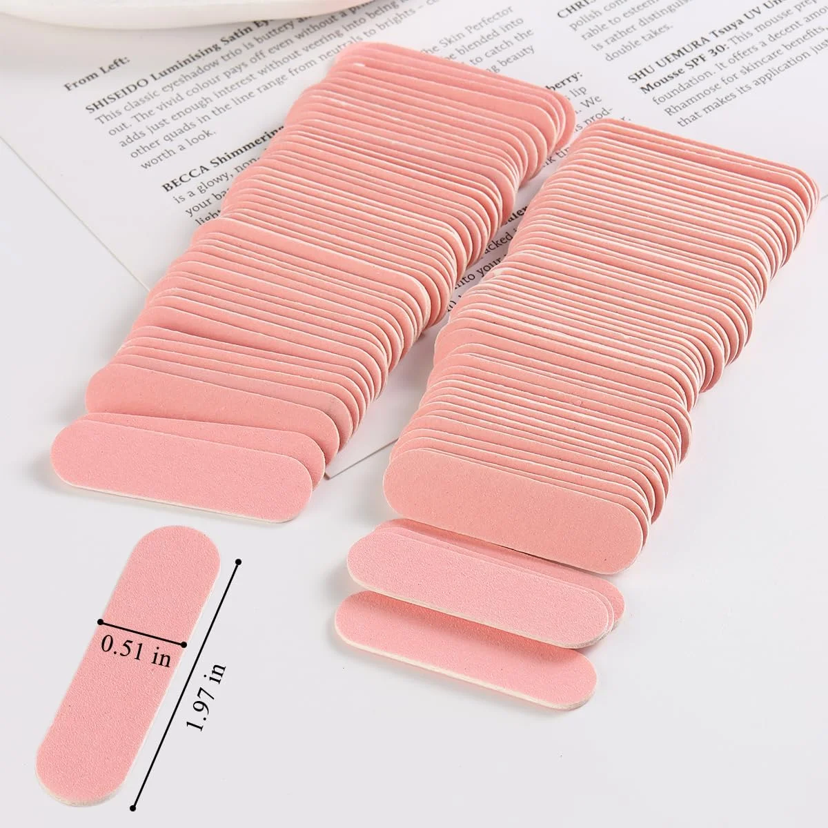 مجموعه مینی سوهان ناخن و چوب نارنج برای ناخن های مصنوعی، بسته 20 عددی سوهان ناخن مینی، سوهان ناخن یکبار مصرف دو طرفه، چوب عقب زننده کوتیکول چوبی، ابزار تمیز کننده مانیکور پدیکور