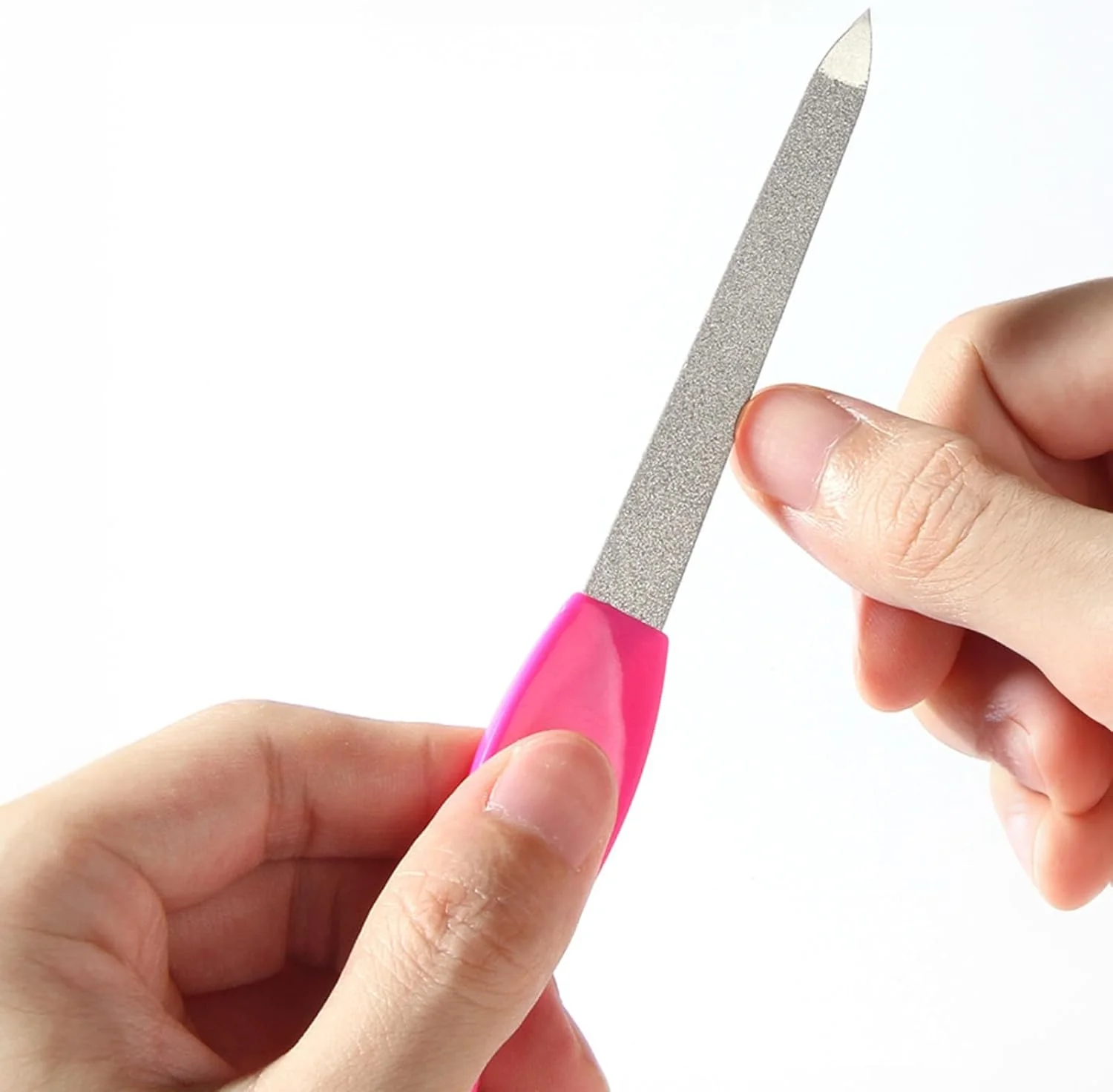 ست سوهان ناخن دو طرفه حرفه ای - 3 عدد سوهان سمباده ای برای ناخن های صاف و براق، ابزار عالی مانیکور برای استفاده در منزل و سالن (صورتی)