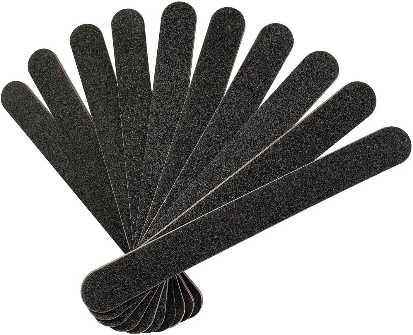 ۱۰ عدد سوهان ناخن، ابزار مانیکور حرفه ای و قابل استفاده مجدد برای ناخن های اکریلیک و ناخن های طبیعی، ابزار مانیکور پدیکور و سوهان های بافر ناخن - مشکی (دانه بندی ۱۰۰/۱۸۰)