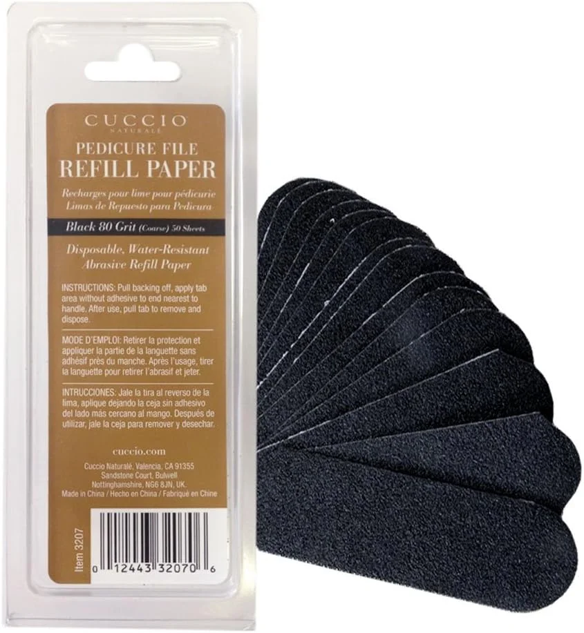 ۵۰ عدد پد سمباده مشکی شماره ۸۰ (مناسب برای سوهان پدیکور استیل)