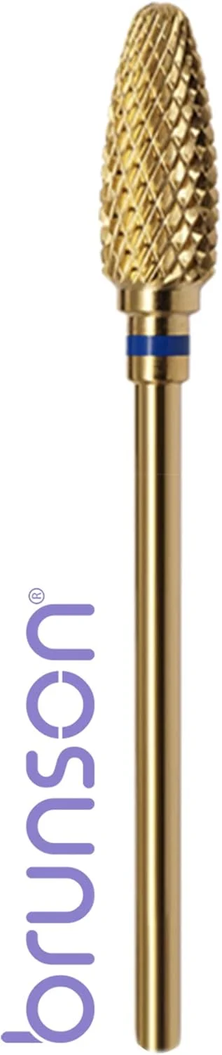 مته های ناخن کاربید برونسون، مته شعله ای M، فایل حرفه ای ناخن اکریلیک برای مانیکور، پدیکور، کوتیکول و پولیش ناخن ژل