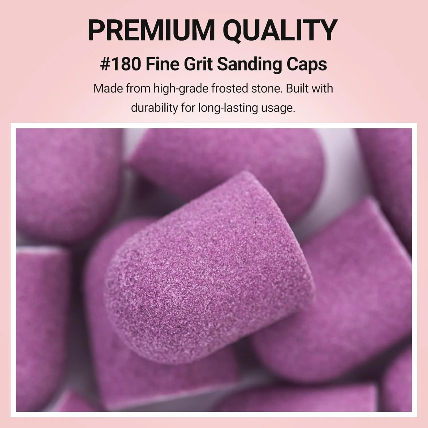 MelodySusie ۱۰ عدد سری سمباده ناخن، سر دریلی ناخن درجه زبری ۱۸۰ مناسب برای سوهان پا، از بین بردن پینه، مانیکور، پدیکور، پولیش ناخن، استفاده در منزل و سالن، بنفش (۱۳ میلی متر)