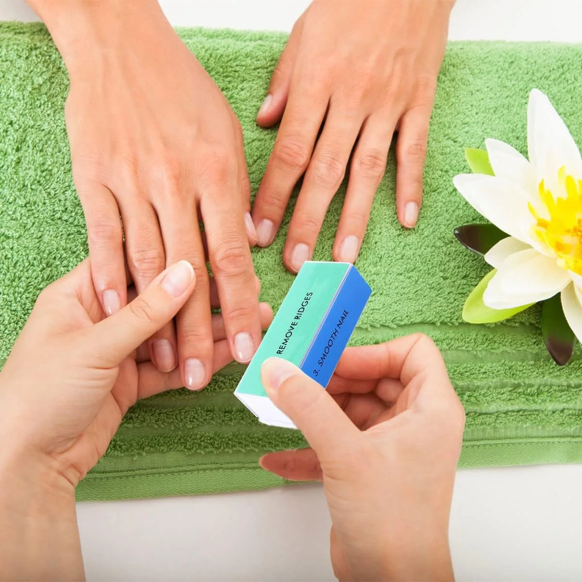 بلاک بافر ناخن 2 عددی، براق کننده 4 طرفه ناخن - سوهان، حذف، صاف و براق کننده - مینی پولیش ناخن طبیعی، بلاک سوهان سمباده ای برای مراقبت حرفه ای از ناخن، مناسب استفاده شخصی یا سالن های آرایشی