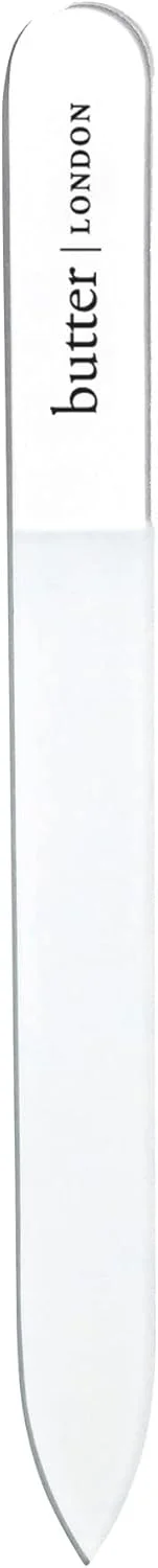 سوهان ناخن شیشه ای با طراحی خاص باتر لندن، سطح سنگ زنی لیزری، قابل استفاده مجدد، جلوگیری از شکستگی و ترک خوردگی، 1 عدد