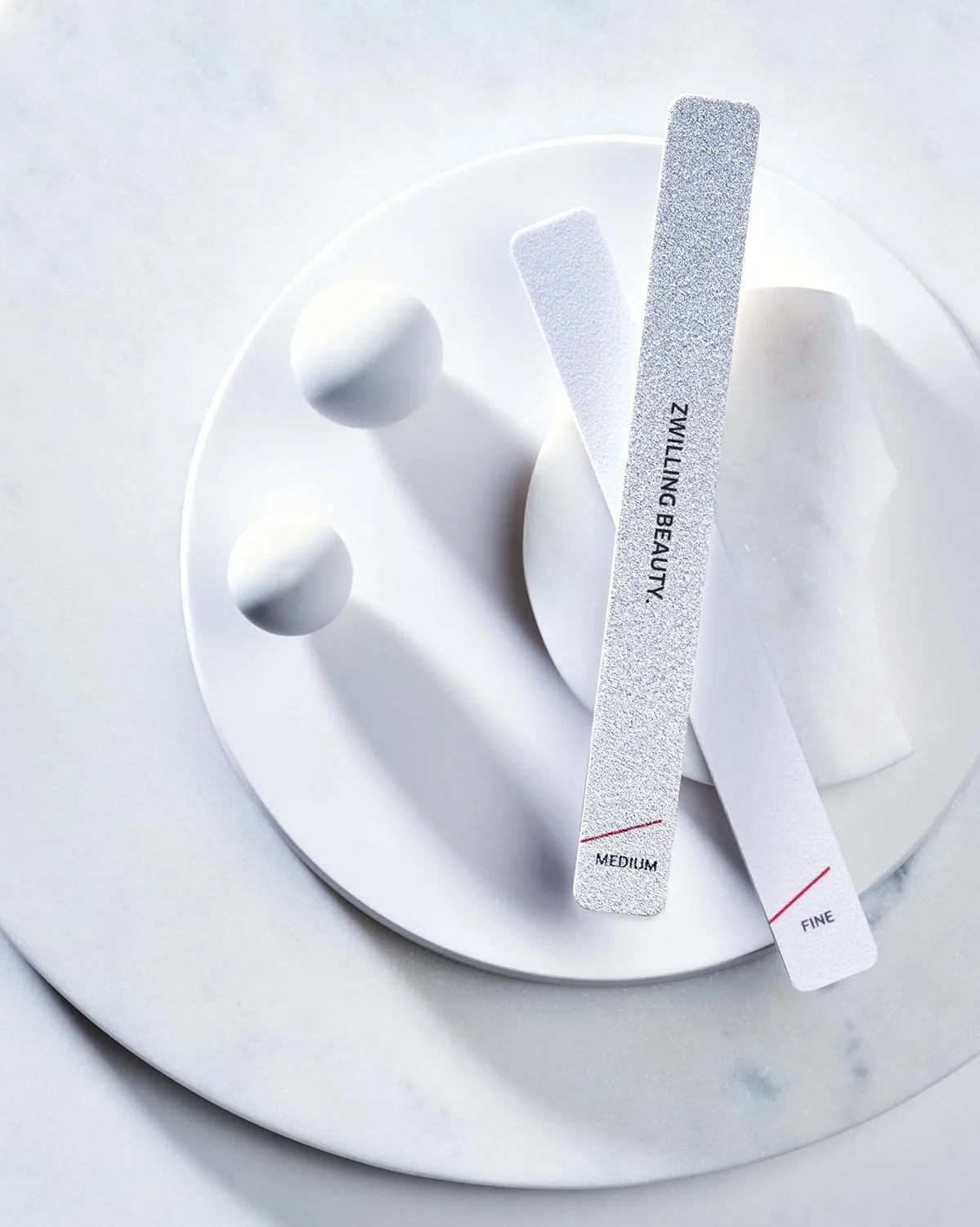 سوهان ناخن سمباده ای ZWILLING Beauty Group (سطح سوهان دانه درشت و ریز، مراقبت ملایم از ناخن، کیفیت استودیو ناخن)، ممتاز، بسته 2 عددی، سفید، 160 میلی متر