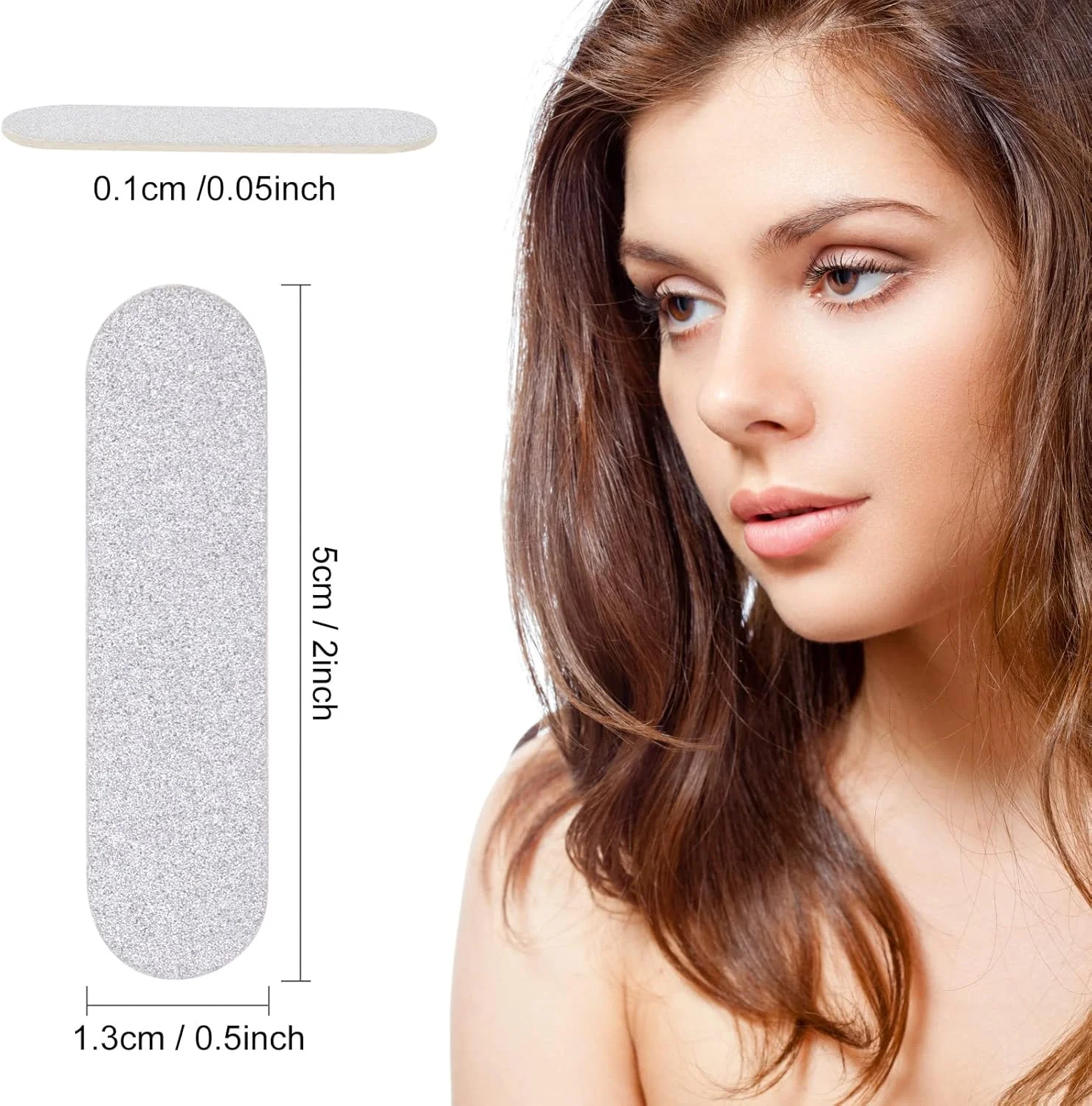 ۱۰۰ عدد سوهان ناخن دو طرفه با لبه های سمباده ای ۱۸۰/۲۴۰، سوهان ناخن حرفه ای مینی برای استفاده در منزل و سالن، ابزار مانیکور ژل (نقره ای)