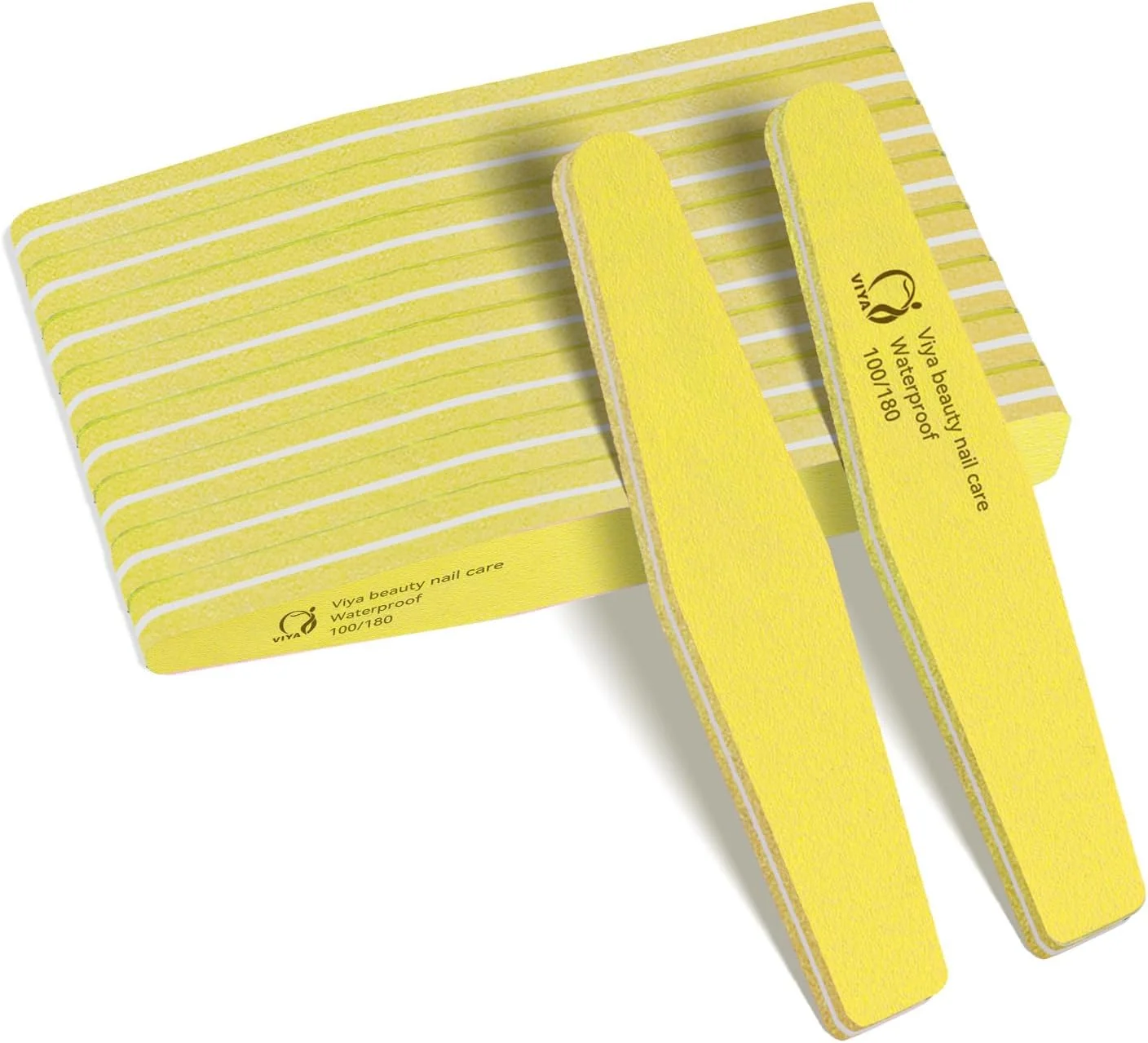 بلاک بافر ناخن، سوهان براق کننده هنر ناخن، صاف کننده، پولیش و درخشان کننده ناخن، بلاک صاف کننده ناخن، مراقبت حرفه ای ناخن برای استفاده در سالن و منزل (10 عدد) (زرد)