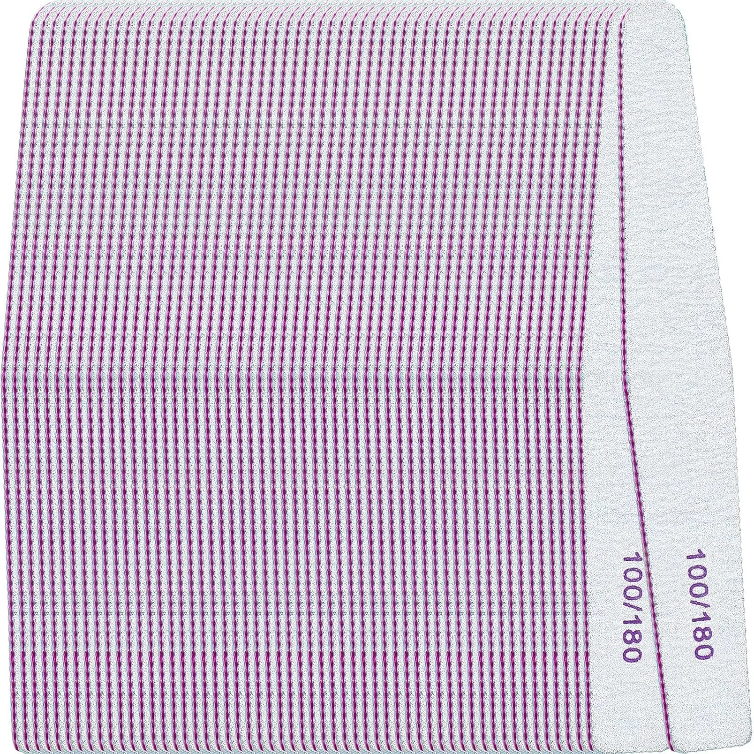 ۲۵ عدد سوهان ناخن دو طرفه با درجه زبری ۱۰۰/۱۸۰، مناسب برای ناخن های اکریلیک، ابزار حرفه ای مانیکور برای ناخن های طبیعی، اکریلیک، مناسب استفاده در منزل و سالن