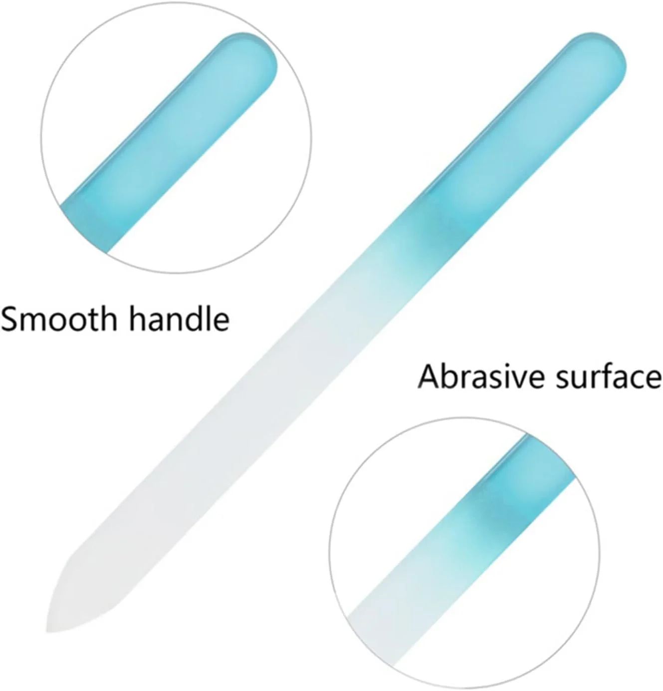 سوهان ناخن شیشه ای با جعبه محافظ، 1 عدد سوهان ناخن شیشه ای مانیکور. سوهان ناخن بادوام و قابل استفاده مجدد.