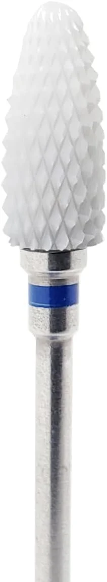 سوهان ناخن سرامیکی مخروطی شکل برای پولیش و مرتب کردن ناخن، ساق 3/32 اینچ، ابزار پدیکور و مراقبت از پا (متوسط)، سفید