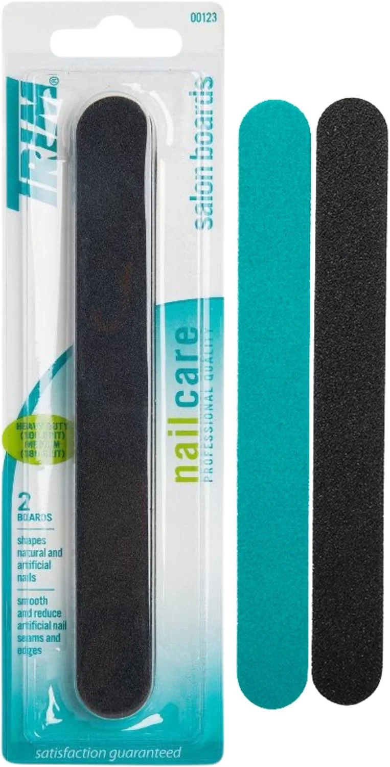 سوهان ناخن دو طرفه حرفه ای - درجه زبری 100/180 - دارای بالشتک و طراحی ارگونومیک برای استفاده راحت - مناسب برای شکل دادن و صاف کردن ناخن - مشکی - بسته 4 عددی