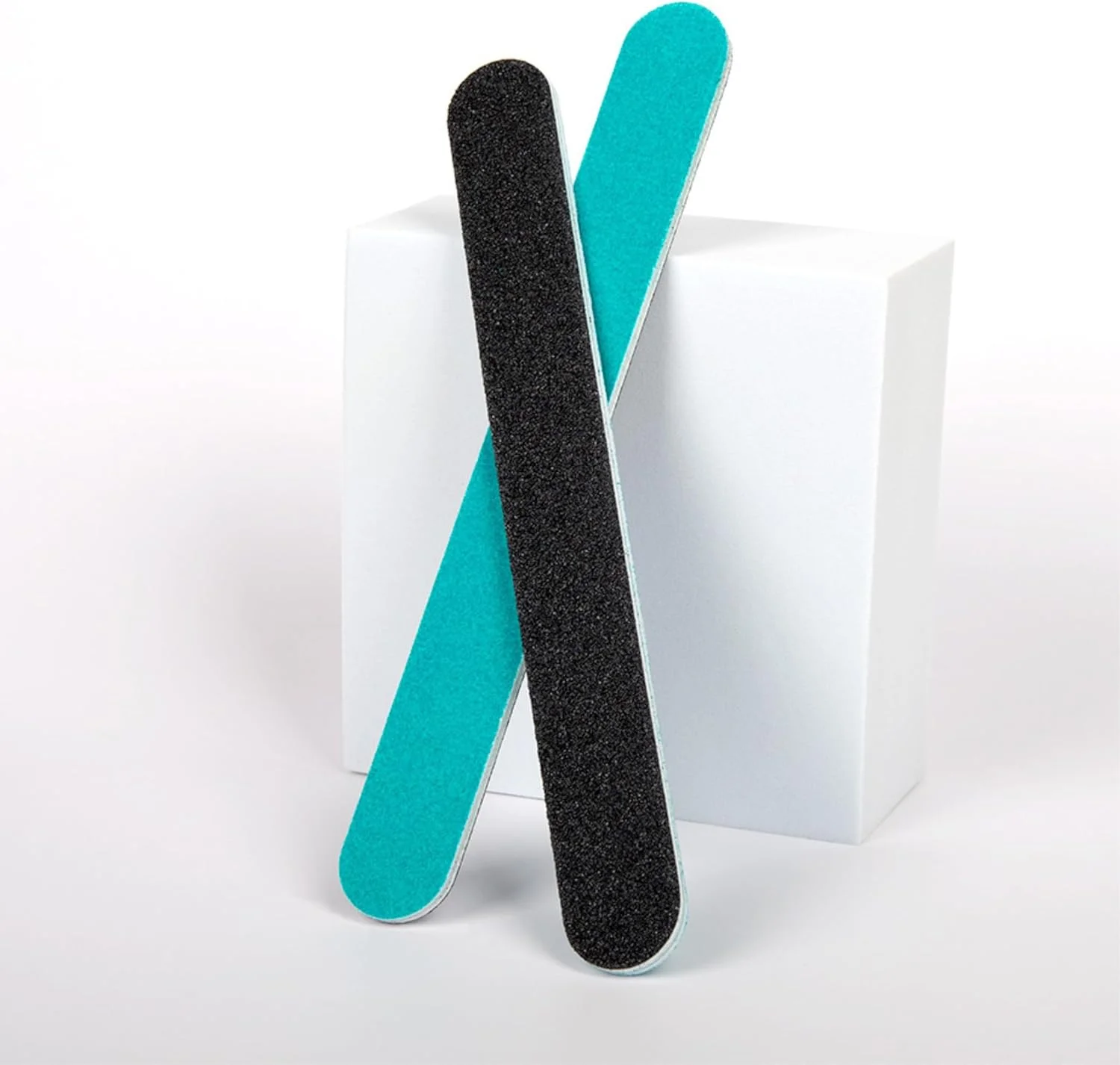 سوهان ناخن دو طرفه حرفه ای - درجه زبری 100/180 - دارای بالشتک و طراحی ارگونومیک برای استفاده راحت - مناسب برای شکل دادن و صاف کردن ناخن - مشکی - بسته 4 عددی