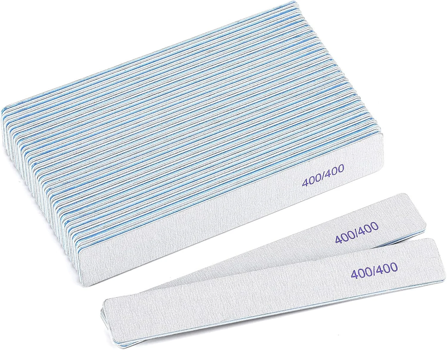 سوهان ناخن بی تی وای ام اس، 25 عدد، درجه زبری 400/400، بافر ناخن ظریف برای صاف و صیقلی کردن ناخن های طبیعی