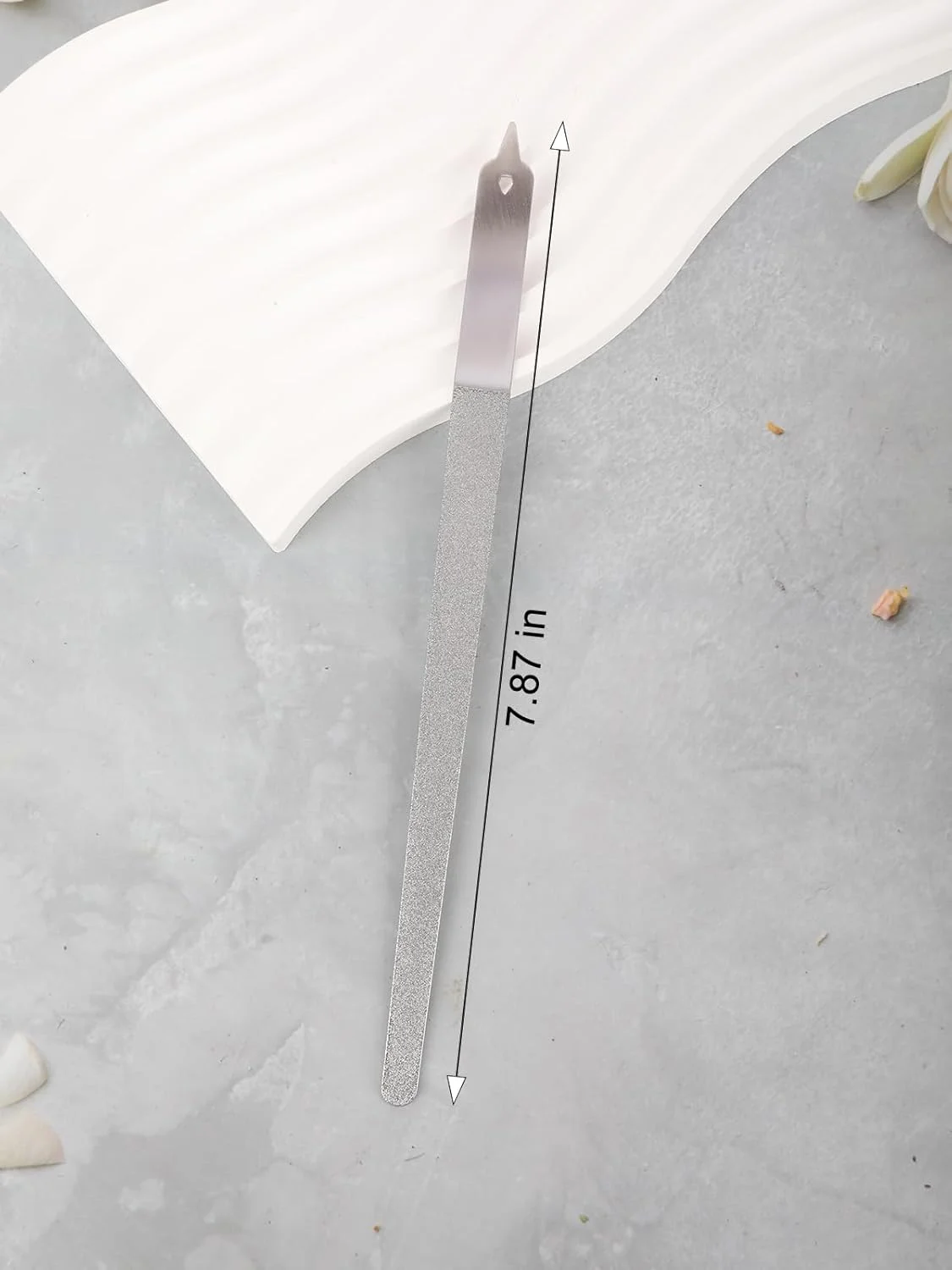 دو عدد سوهان ناخن فلزی، سوهان ناخن استیل ضد زنگ 8 اینچی، سوهان ناخن دو طرفه حرفه ای برای بانوان