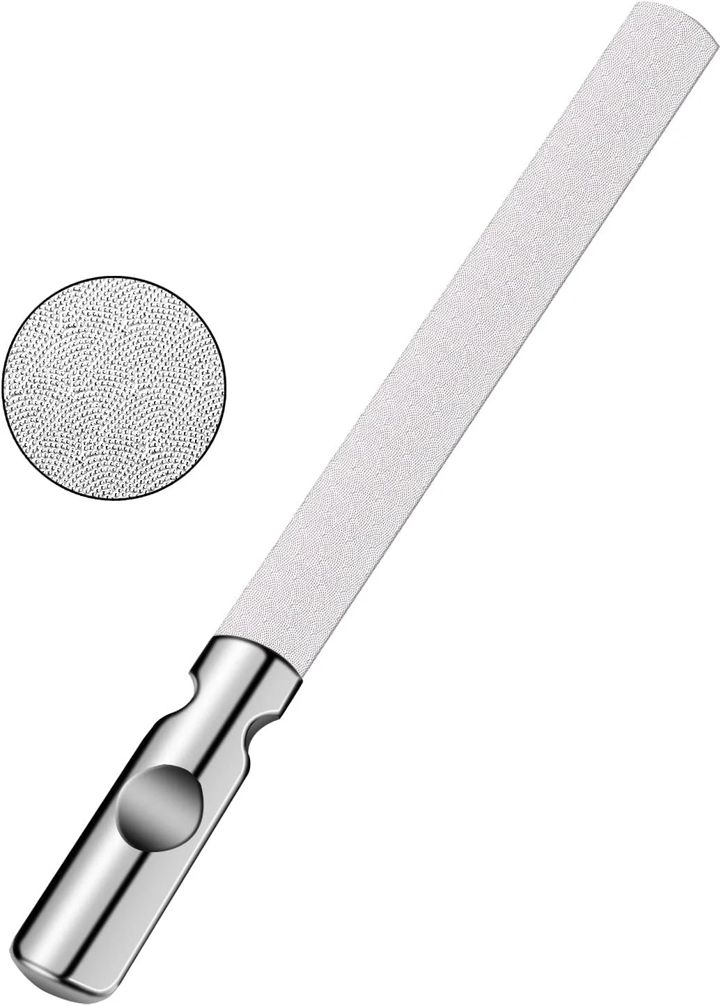 سوهان ناخن حرفه ای دو طرفه استیل ضد زنگ ZIZZON برای زنان و مردان، سوهان مانیکور بادوام و قابل استفاده مجدد برای ناخن های طبیعی، مناسب برای استفاده در منزل، سالن یا مسافرت