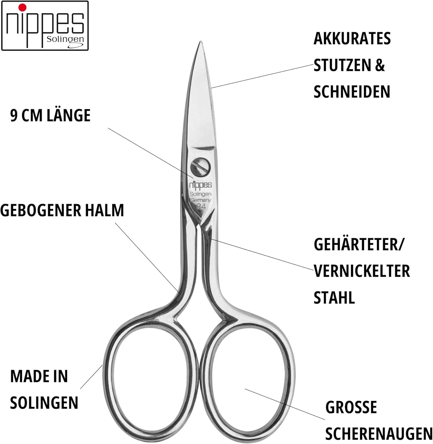 سوهان ناخن شیشه ای رنگین کمانی نیپِس سولینگن 750-140 | شیشه با کیفیت عالی | امکان سوهان کشیدن ناخن از هر دو طرف | 140 میلی متر
