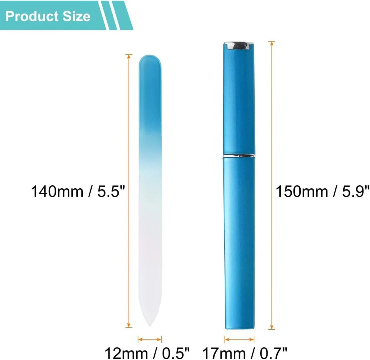 ۳ عدد سوهان ناخن شیشه ای با футляры - ابزار مراقبت از ناخن دو طرفه و بدون بو برای دست و پا بنفش آبی قرمز