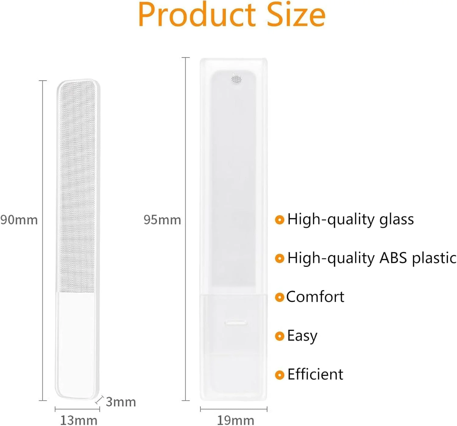 سوهان ناخن شیشه ای کریستالی 3 عددی، سوهان ناخن شیشه ای شفاف در جعبه، سوهان های شفاف برای ناخن های طبیعی، ابزار مانیکور، کیت ابزار مانیکور حرفه ای سالن برای زنان و دختران