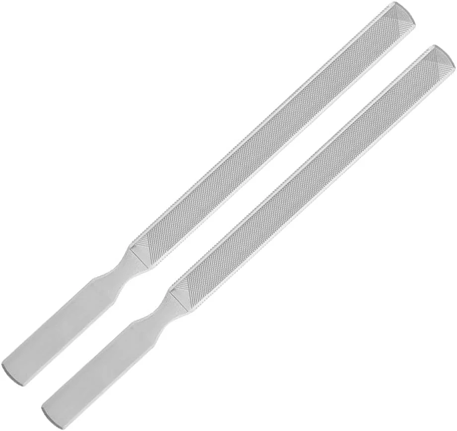 دو عدد سوهان ناخن پا برای ناخن های ضخیم، سوهان چهار طرفه مقاوم، سوهان بلند استیل ضد زنگ