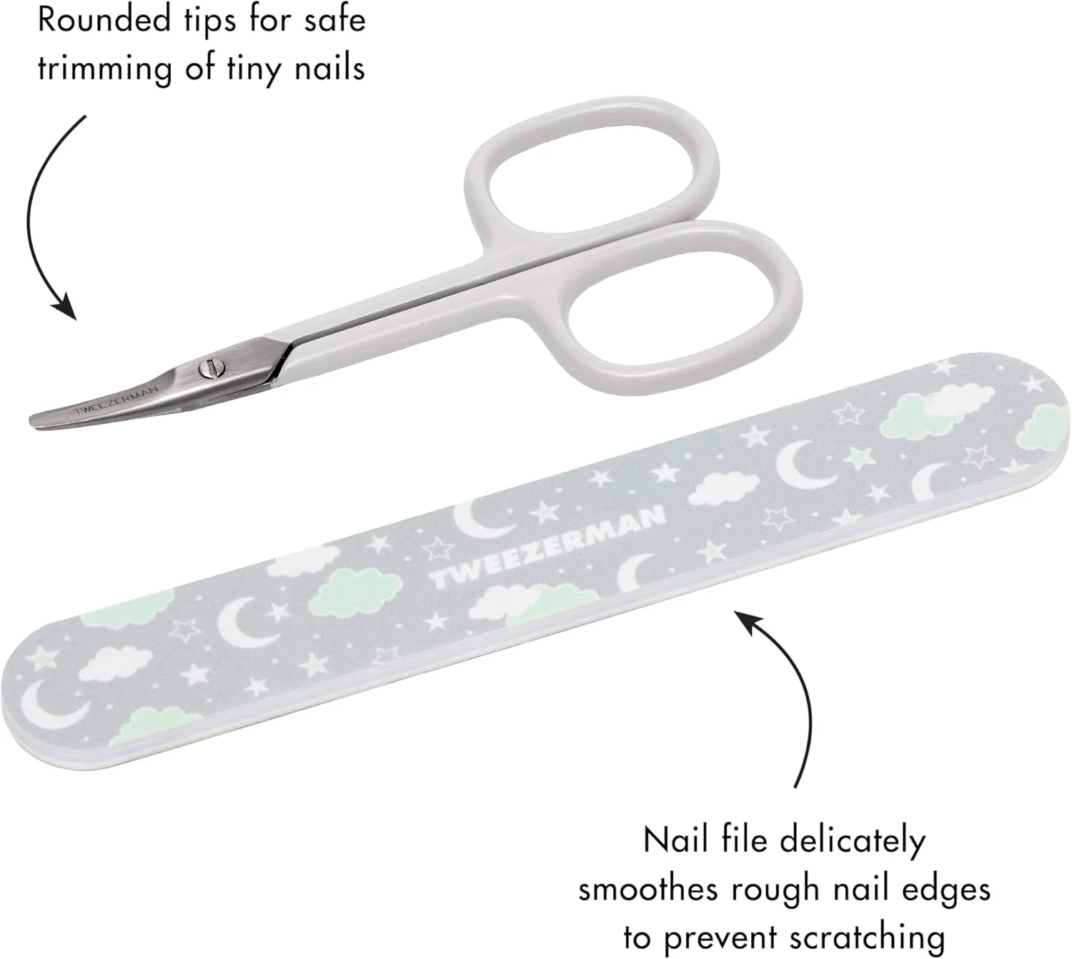 قیچی ناخن نوزاد توییزرمن به همراه سوهان خرسی (متنوع)