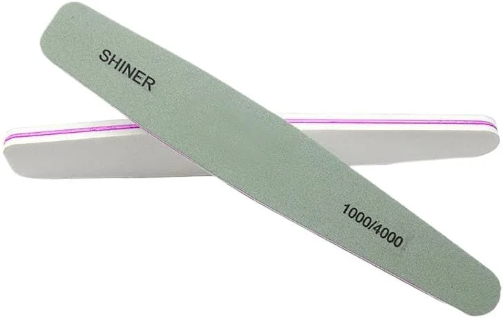 سوهان ناخن و بافر ناخن، سوهان و بافر برای ناخن، سمباده ناخن، کیت سوهان و براق کننده ناخن، بلوک بافر ناخن درجه زبری 100/180، سوهان ناخن انگشت (سبز روشن)