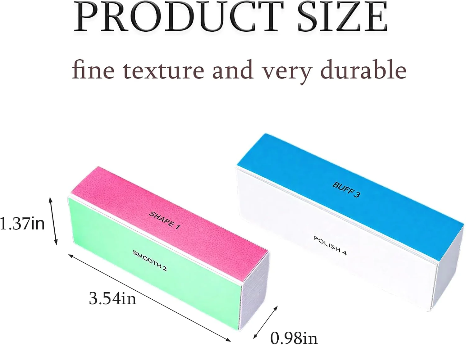 بلاک بافر ناخن 4 عددی (4 طرفه)، بلاک های بافر پولیش ناخن با درجه زبری 120/240/600/3000 برای ناخن های طبیعی و ناخن های اکریلیک، کیت براق کننده و صاف کننده پولیشر سوهان ناخن