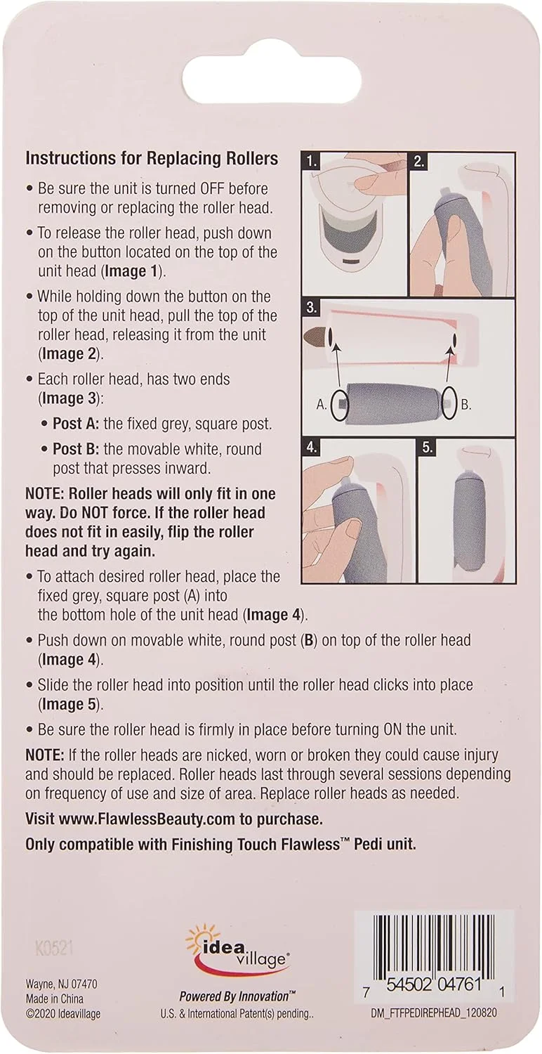 سری یدکی دستگاه پدی کیور Finishing Touch Flawless، مجموعه 3 عددی