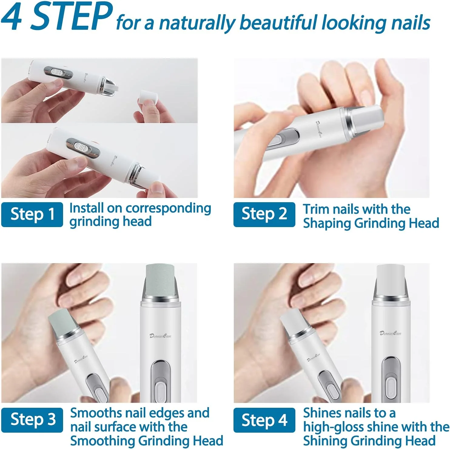 دستگاه پولیش و سوهان برقی ناخن - ابزار مانیکور و پدیکور شارژی برای ناخن های زیبا و طبیعی