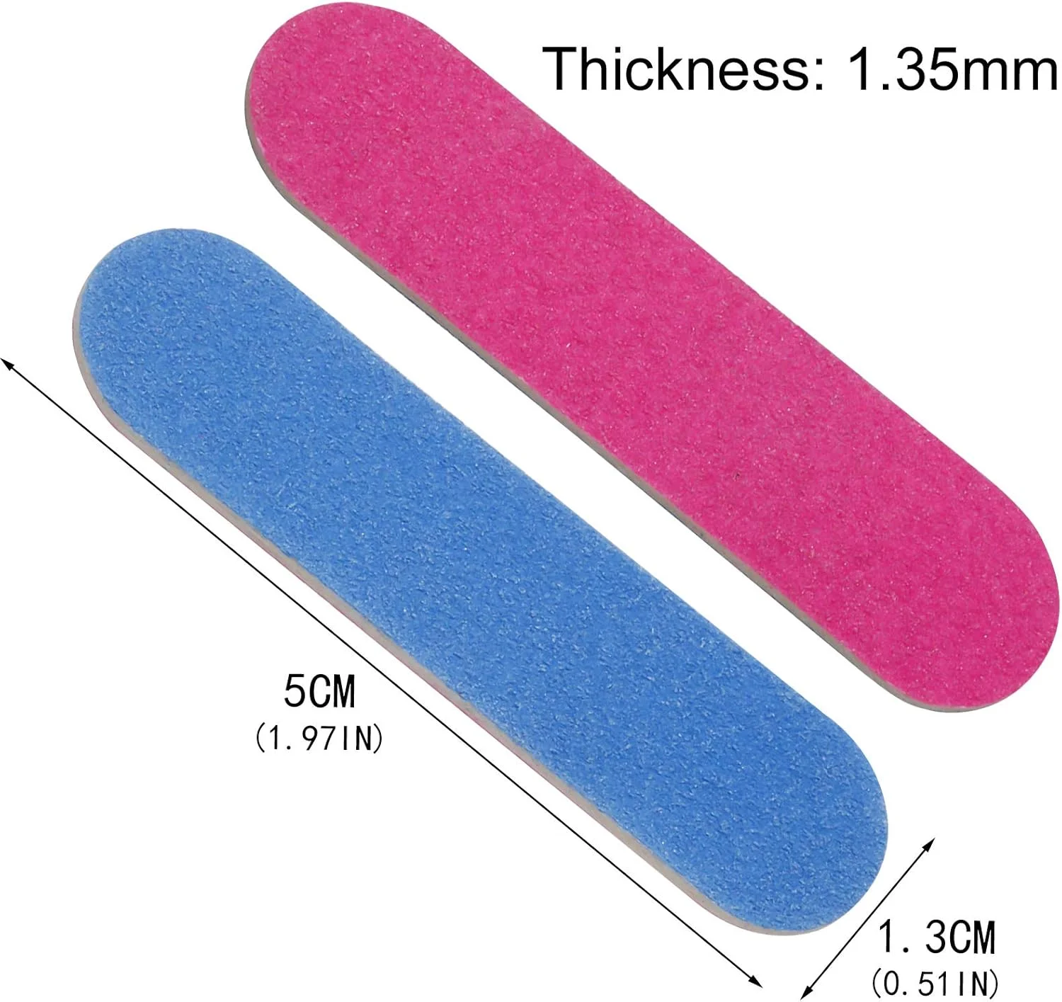 سوهان ناخن حرفه ای 100 عددی، دانه بندی مستقیم، دو طرفه، یکبار مصرف، سوهان ناخن کوچک برای دختران